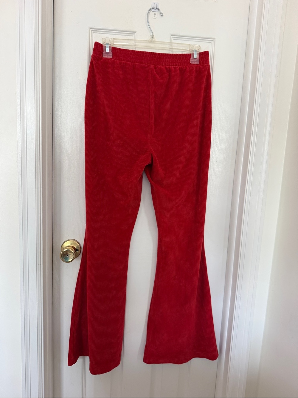 Aerie Red Velvet Flared Pants - Picture 4 of 4